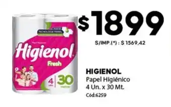 Diarco Higienol papel higiénico oferta