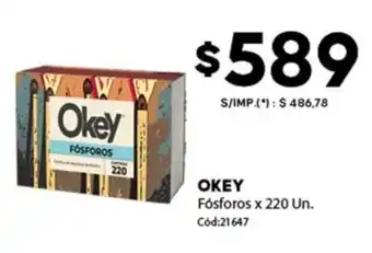 Diarco Okey fósforos oferta