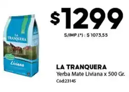 Diarco La tranquera yerba mate liviana oferta
