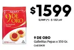 Diarco 9 de oro galletitas pepas oferta