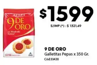 Diarco 9 de oro galletitas pepas oferta