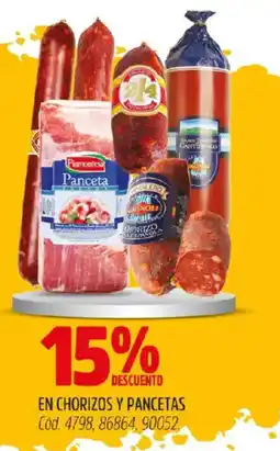 Supermercados Yaguar En chorizos y pancetas oferta