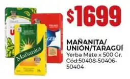 Diarco Mañanita/ union/taragüí yerba mate oferta