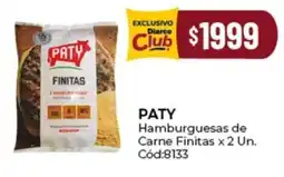 Diarco Paty hamburguesas de carne finitas oferta