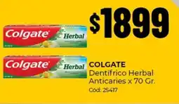 Diarco Colgate dentifrico herbal anticaries oferta