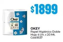 Diarco Okey papel higiénico doble hoja oferta