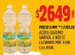 Supermercados Yaguar Girasol aceite legitimo oferta