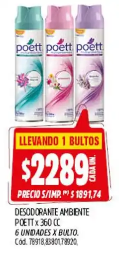 Supermercados Yaguar Poett desodorante ambiente oferta