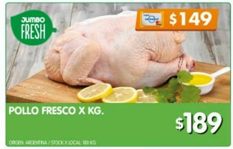 Jumbo Pollo fresco kg oferta