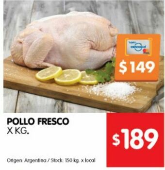 Disco Pollo fresco kg oferta