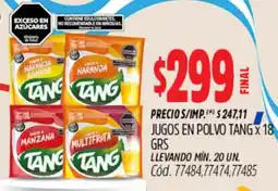 Supermercados Yaguar Tang jugos en polvo oferta