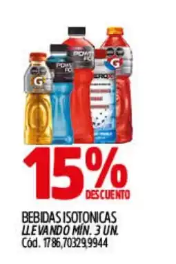 Supermercados Yaguar Bebidas isotonicas oferta