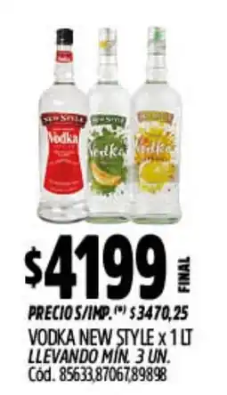 Supermercados Yaguar Vodka new style oferta