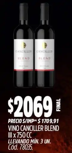 Supermercados Yaguar Canciller vino blend III oferta