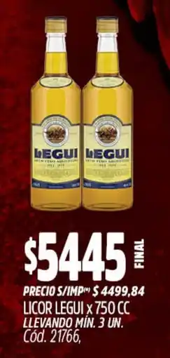 Supermercados Yaguar Legui licor oferta