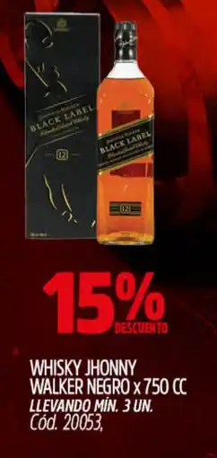 Supermercados Yaguar Jhonny walker whisky negro oferta