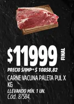 Supermercados Yaguar Vacuna carne paleta pul oferta