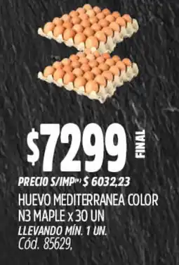 Supermercados Yaguar Mediterranea huevo color n3 maple oferta