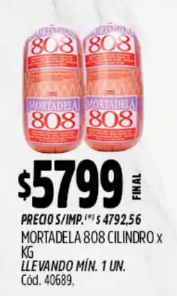 Supermercados Yaguar Mortadela 808 cilindro oferta