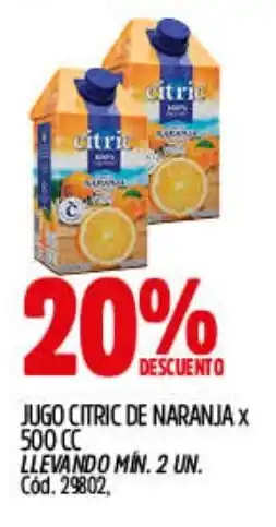 Supermercados Yaguar Citric jugo de naranja oferta