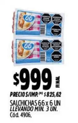 Supermercados Yaguar Salchichas oferta