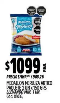Supermercados Yaguar Medallon merluza artico paquete oferta