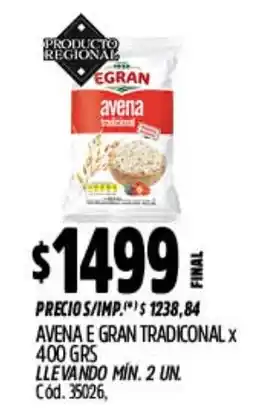 Supermercados Yaguar Egran avena tradiconal oferta