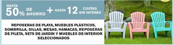 Supermercados Vea Reposeras De Playa, Muebles Plásticos, Sombrilla, Sillas, Mesas,Hamacas, Reposeras De Pileta, Sets de Jardin Y Muebles oferta