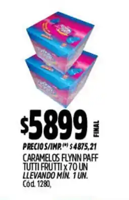 Supermercados Yaguar Flynn paff tutti frutti caramelos oferta