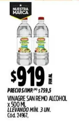 Supermercados Yaguar San remo vinagre alcohol oferta