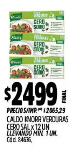Supermercados Yaguar Knorr caldo verduras cero sal oferta