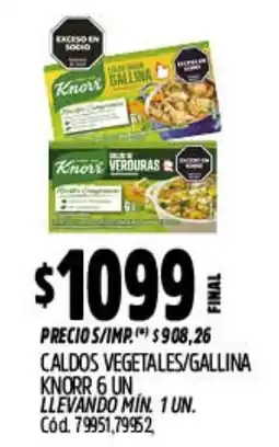Supermercados Yaguar Knorr caldos vegetales/gallina oferta