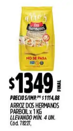 Supermercados Yaguar Dos hermanos parboil arroz oferta