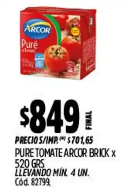 Supermercados Yaguar Arcor pure tomate brick oferta