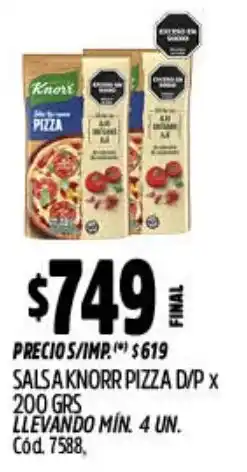 Supermercados Yaguar Knorr salsa pizza d/p oferta