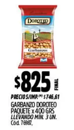 Supermercados Yaguar Doroteo garbanzo paquete oferta