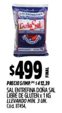 Supermercados Yaguar Doña sal entrefina libre de gluten oferta