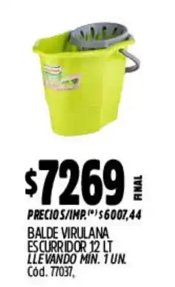 Supermercados Yaguar Balde virulana escurridor oferta