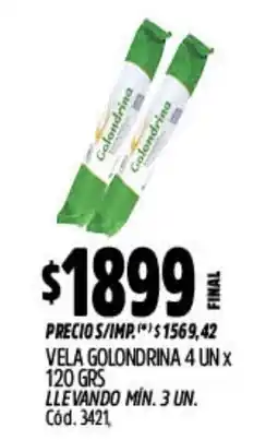 Supermercados Yaguar Golondrina vela oferta