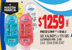 Supermercados Yaguar Kalindys gel oferta