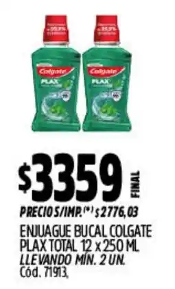Supermercados Yaguar Colgate plax enjuague bucal total oferta