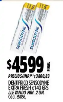 Supermercados Yaguar Sensodyne dentifrico extra fresh oferta