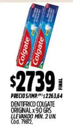 Supermercados Yaguar Colgate dentifrico original oferta