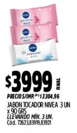 Supermercados Yaguar Nivea jabon tocador oferta