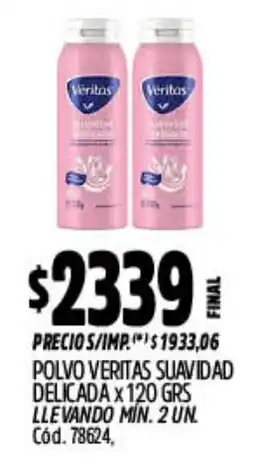 Supermercados Yaguar Veritas polvo suavidad delicada oferta