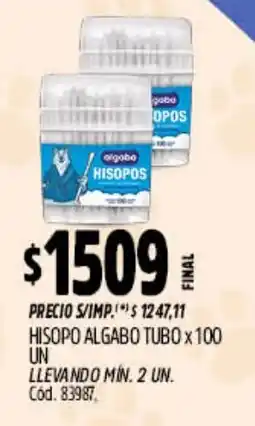 Supermercados Yaguar Algabo hisopo tubo oferta