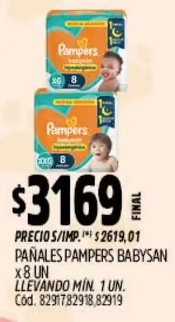 Supermercados Yaguar Pampers pañales babysan oferta