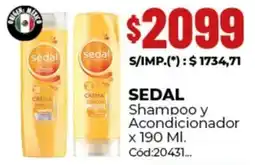 Diarco Sedal shampoo y acondicionador oferta