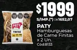 Diarco Paty hamburguesas de carne finitas oferta