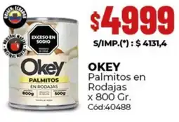 Diarco Okey palmitos en rodajas oferta